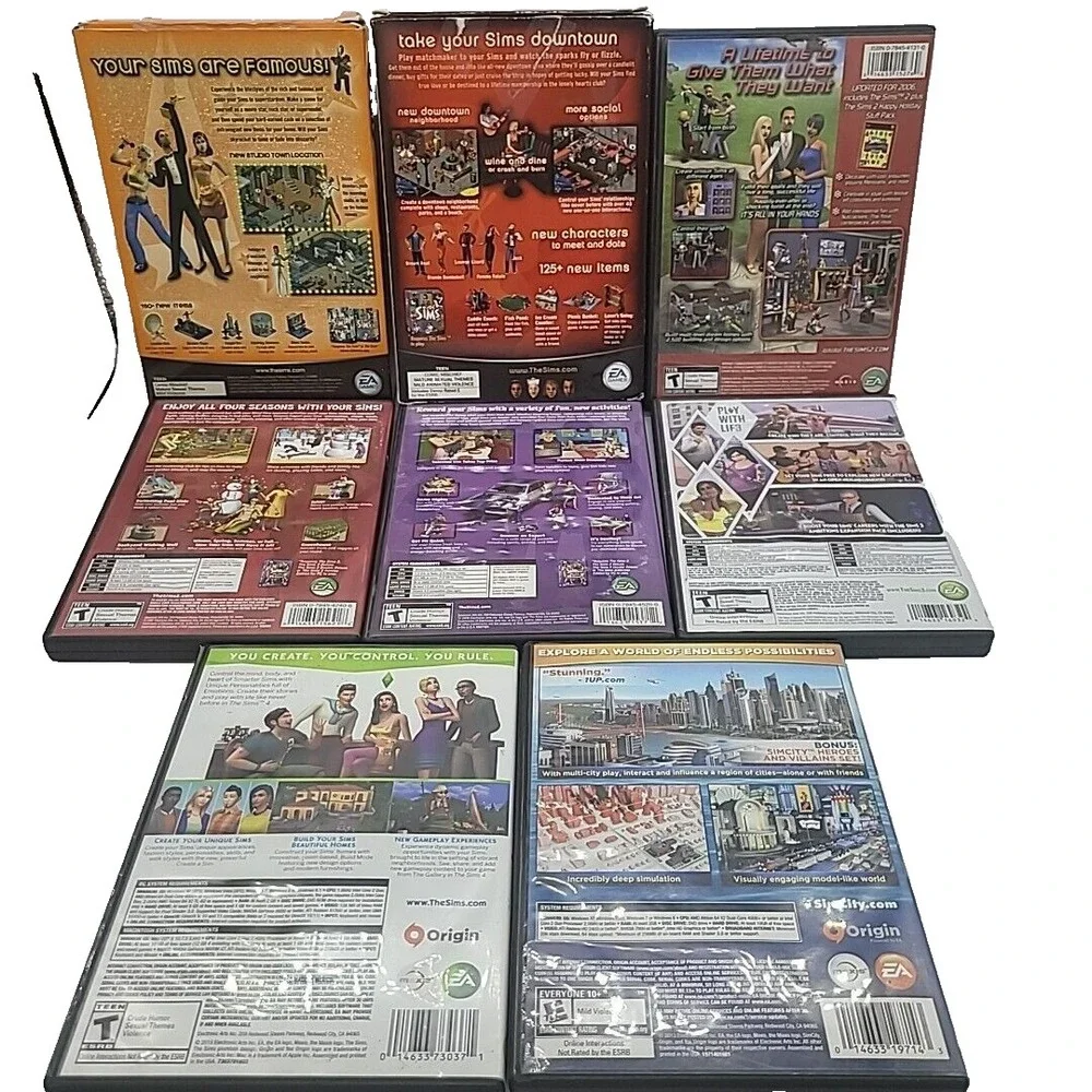 The Sims Lot of 13‎ PC Games and Expansion Packs